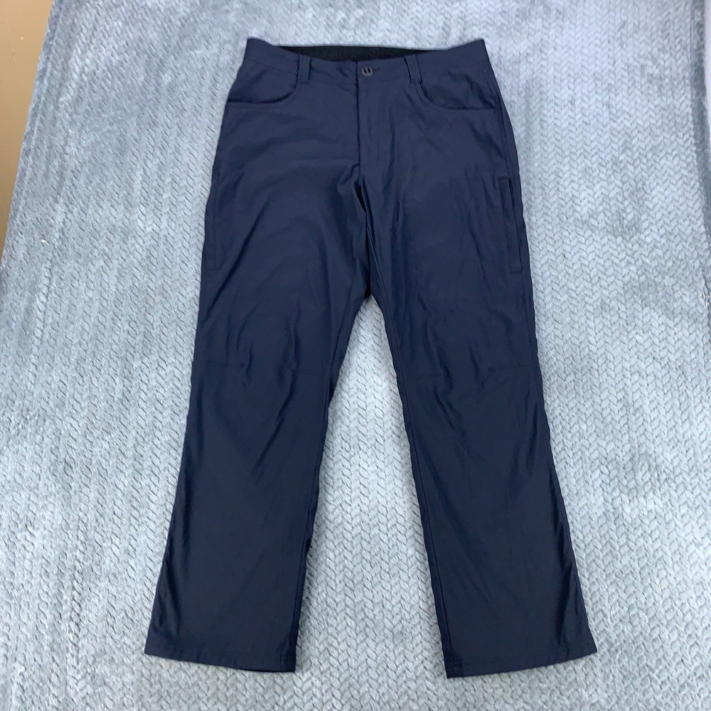 Orvis Pants Men 34x30 Blue Tech Fleece Lined Stretch Cargo Performance Hiking